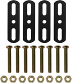 4Sets T Shape Black Adjustable Bed Slat Connector for Bed Frame Sofa Furniture Cabinet Mattress Support System Single Leg Load Bearing 500 Pound 7.08-13.3 Inch