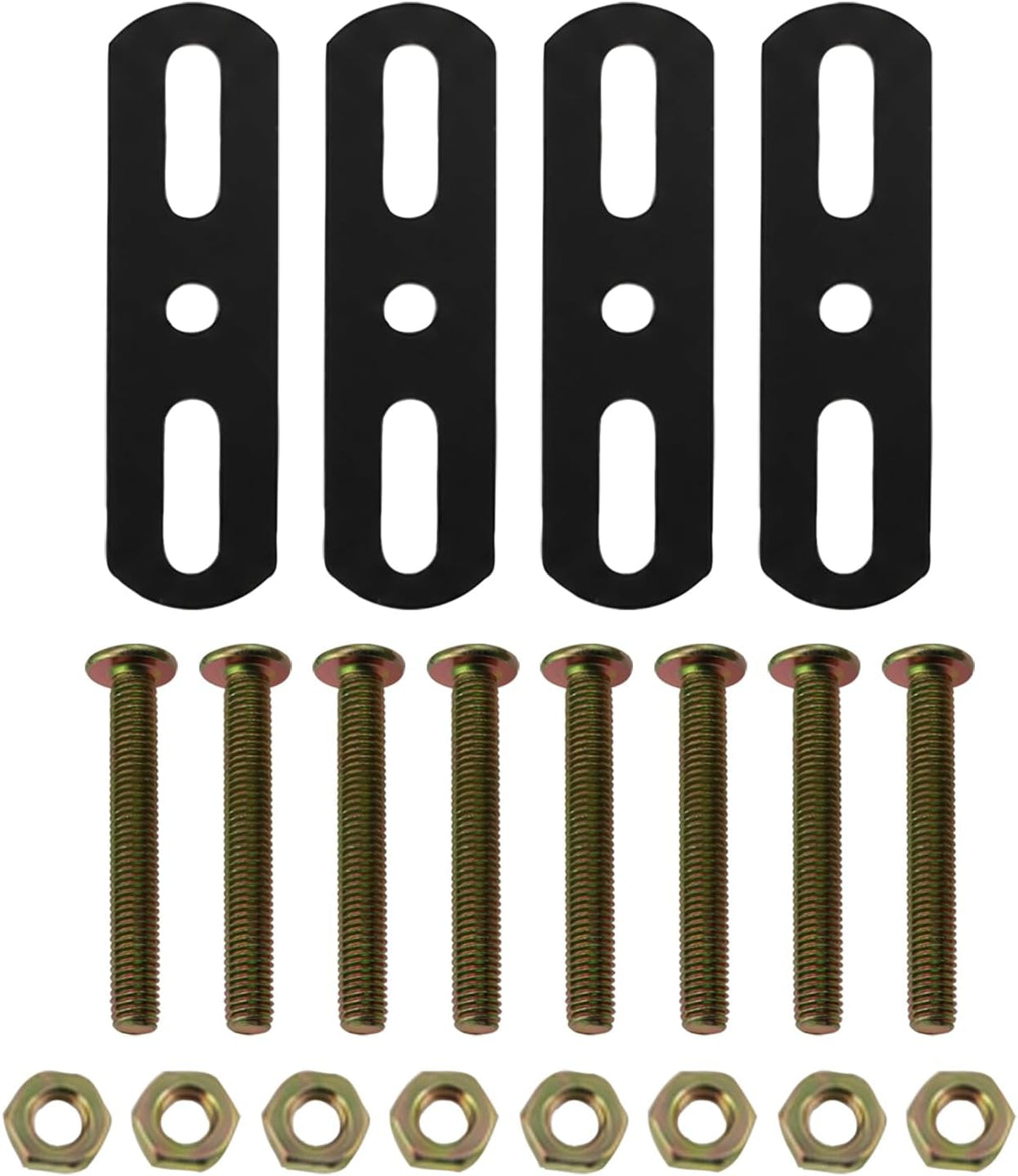 4Sets T Shape Black Adjustable Bed Slat Connector for Bed Frame Sofa Furniture Cabinet Mattress Support System Single Leg Load Bearing 500 Pound 7.08-13.3 Inch