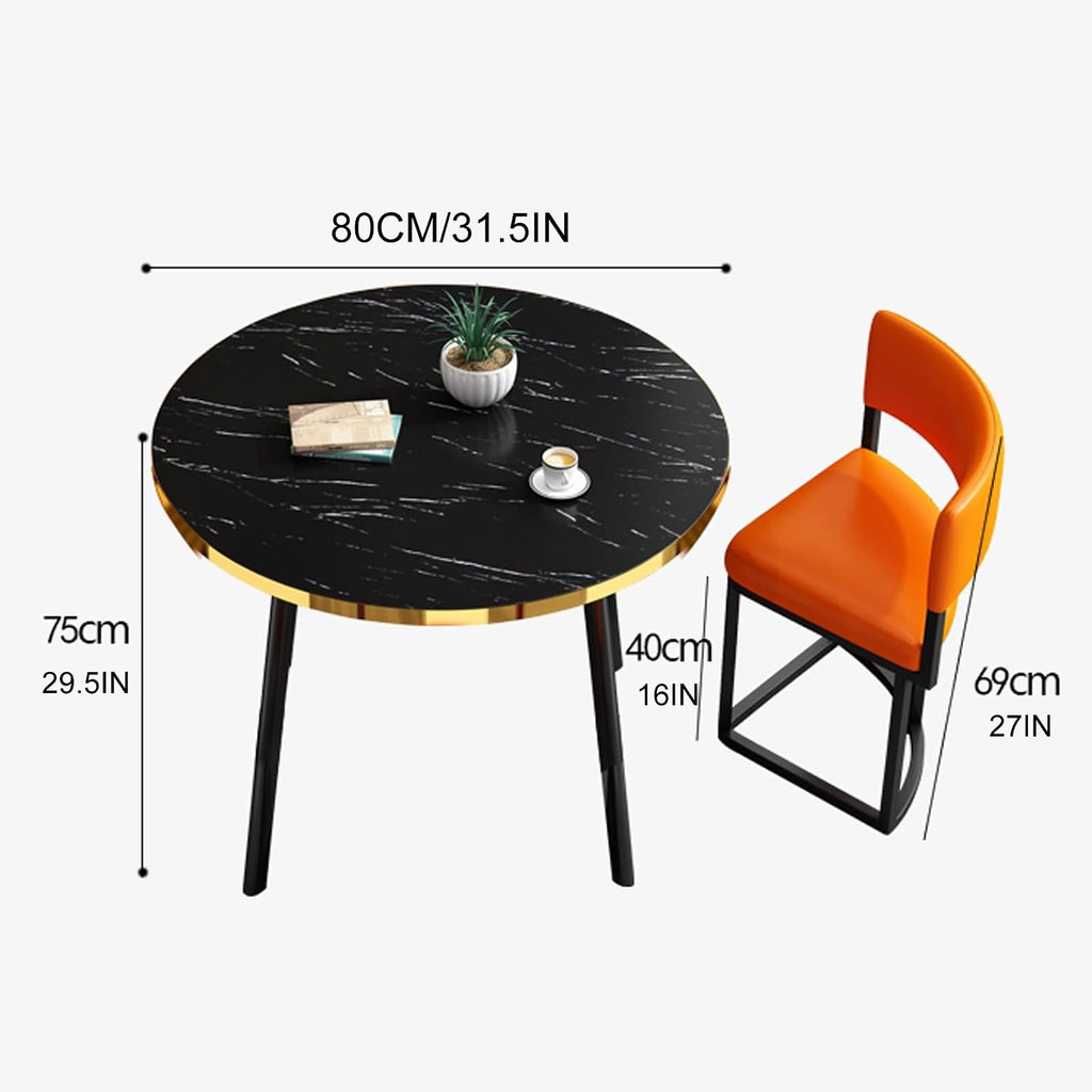 Office Reception Room Club Table and Chair Set, Negotiation Table, Home Living Room Kitchen Leisure Table, Space-Saving Bar Balcony Bedroom Library Billiard Hall(White)