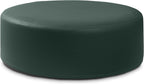 Jaxx Candler Round Couch Ottoman – Oversized Giant Coffee Table Ottoman - Versatile Firm Foam Construction - Kid Safe with Removable Cover, 44”, Premium Faux Leather, Hunter Green