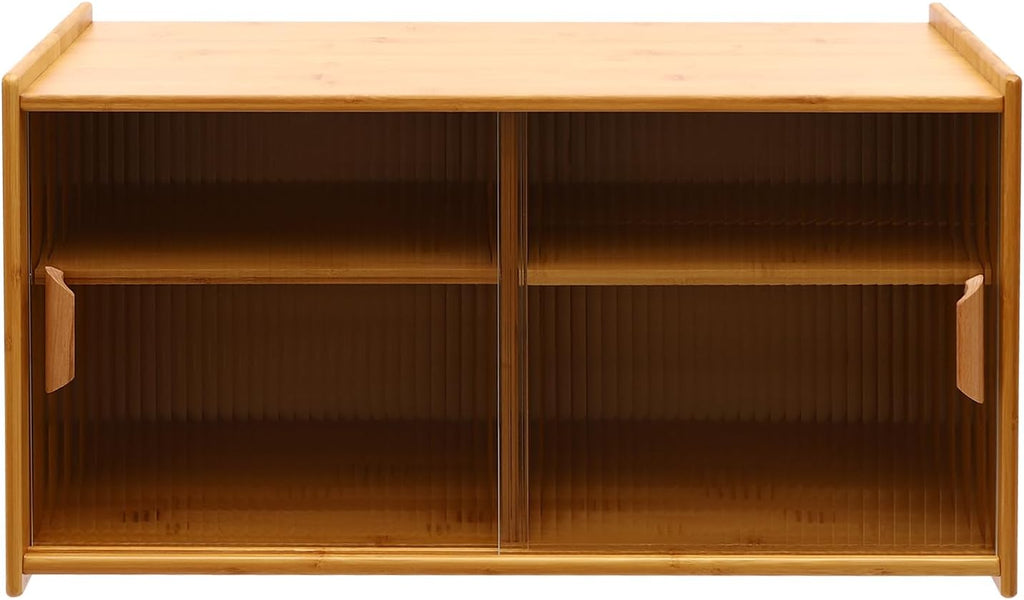 Wall Pantry Cabinet with Adjustable Shelf, Wall Mounted Kitchen Sideboard with Sliding Doors Tabletop Cupboard Pantry Cabinet for Plates Bowls Spices Cups