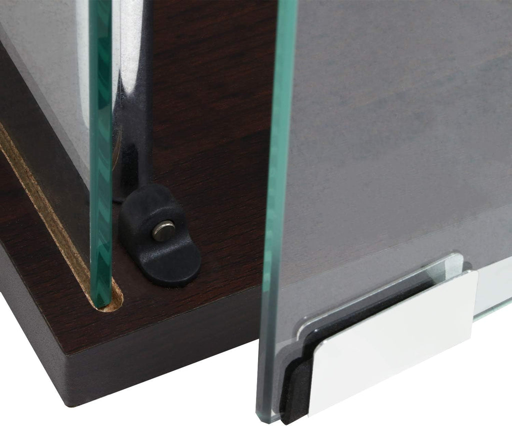 Fuji Boeki 96049 Collection Case, Figure Case, 3 Tiers, Width 16.7 x Depth 14.4 x Height 33.9 inches (42.5 x 36.5 x 86 cm), Brown, Tempered Glass, Full Glass,
