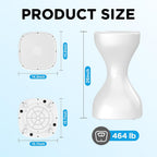 26" Pool Stools for Underwater, Pre-Weighted Pool Bar Stool Prevents Floating, Easy Assembly Non-Float Submersible Seats, Vinyl-Safe Waterproof Chairs for Inground Pool, Sun Shelf & Patio-White