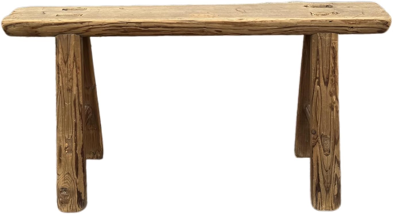 Vintage Wood Bench, Entrway bench35-36 inch | Natural Distressed Weathered Finish, Dining Table Bench, Bedroom Bench, Entryway Bench