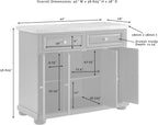 HomeStock Renaissance Rhapsody Kitchen Island with Durable Top and Optional Casters - Island/Cart, Versatile Storage Kitchen Island, Elegant Kitchen Cart Navy