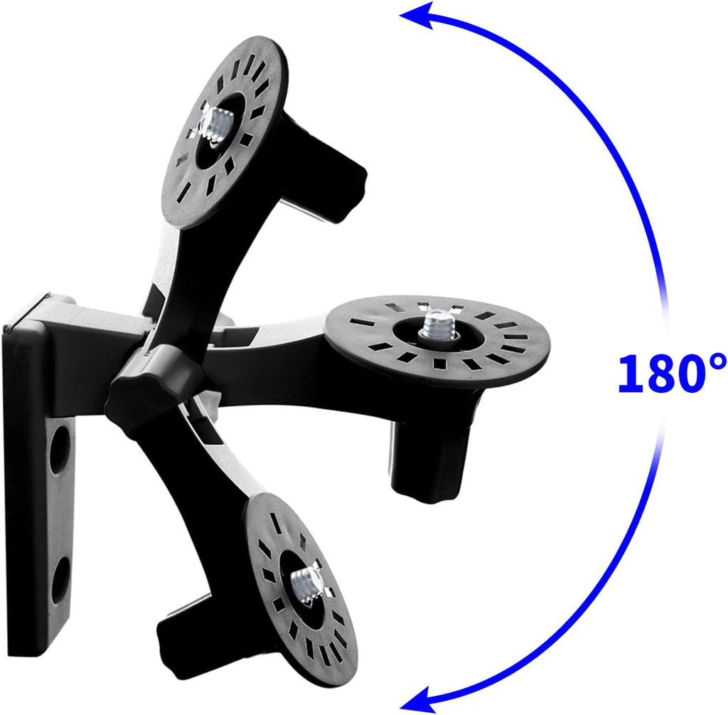 2 Pack Adjustable Wall Mount Compatible with Wyze Cam Pan V3/V4, Black | 180 Degree Swivel Adjustable Mount Camera Wall/Ceiling Indoor/Outdoor Mounting Bracket for Blink Mini Pan-Tilt Camera