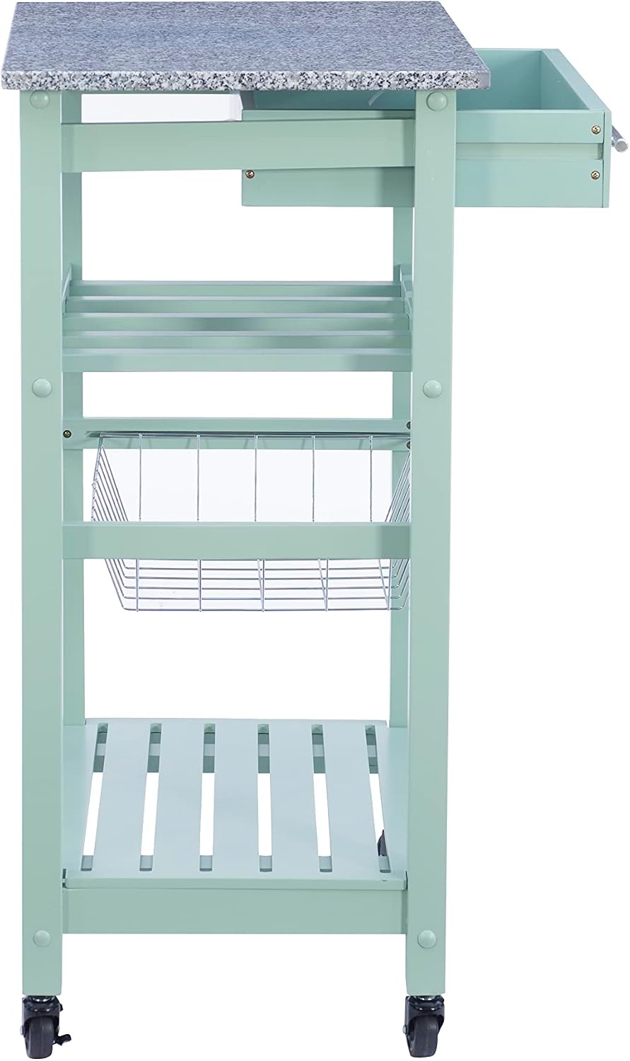 Linon Kitchen Island, Green, 15.75 x 22.83 x 33.86 Inches