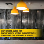 Aluf Plastics Black Plastic Sheeting - 10' x 100', 6 MIL Heavy Duty Gauge - Vapor and Moisture Barrier Sheet Tarp/Drop Cloth for Painting, Furniture Covers, Carpet Cover, Floor, Paint, Painters