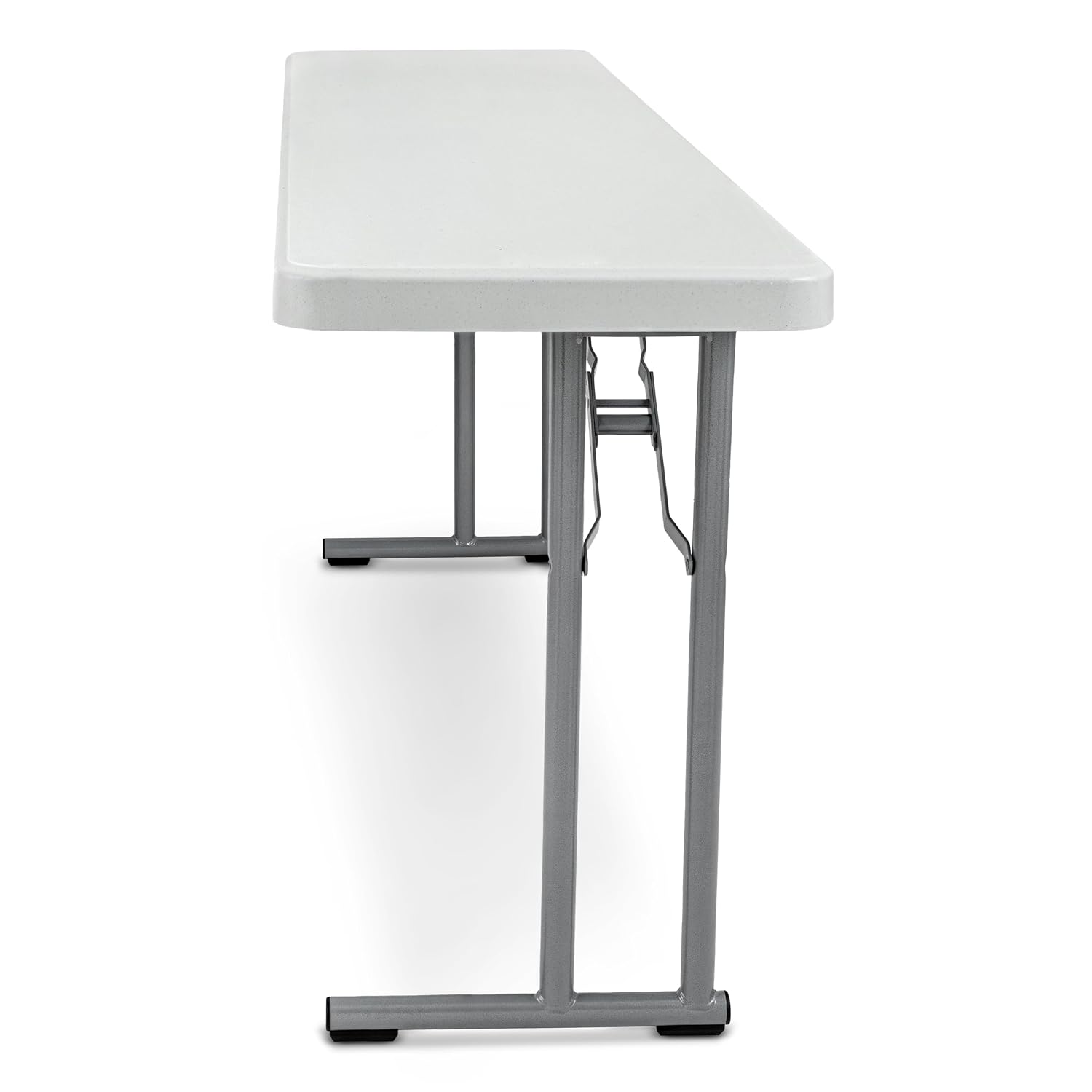 OEF Furnishings OEFBT-SEM1896 Commercial-Grade Premium Industrial Seminar Folding Table with Thick Blow-Molded Top and 16-Gauge Cantilever Steel Legs (Seminar, 18" × 96", Speckled Gray Top)