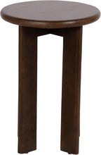 Kate and Laurel Seebeck Modern Wooden Round Side Table; 14 x 14 x 20; Dark Brown; Transitional Wood End Table for Use as Bedroom Nightstand or Living Room Accent Table