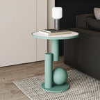 Side Table Round, Modern Accent End Table, Small Drink Table for Small Spaces, Gold