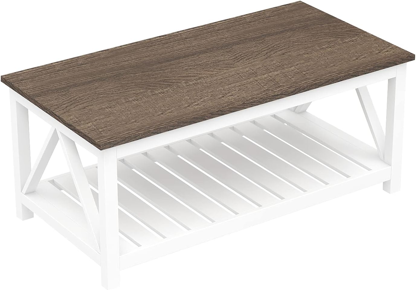 ChooChoo 40" Farmhouse Coffee Table with A-Frame Design for Living Room