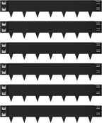 Galvanized Steel Landscape Edging - 40 Inch Strips, 8 Inch Depth, 6-Pack Black Bendable Metal Edging - 20FT Total Length