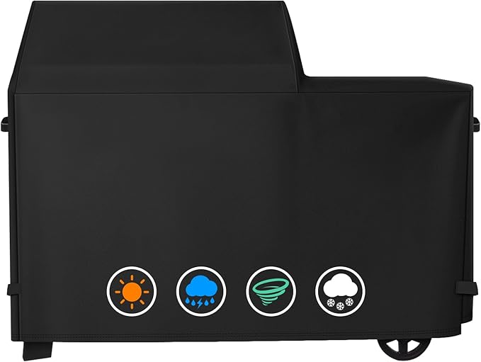 Heavy Duty 600D Polyester Cover Compatible with Traeger Grills BAC761 Woodridge Pellet Grill and Smoker TFB86MLH All Weather Grill Cover Accessory Replacement