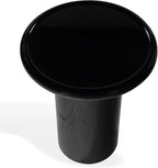 SAFAVIEH Couture Collection - Lolita Black Concrete Accent Table, Modern Round Top Side Table, High Gloss Finish, Fully Assembled (SFV2622A)