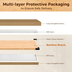 24" x 25" Butcher Block Countertop, 1.2 Inch Thick Solid Bamboo Desktop, Replacement Tabletop for Desk, Dining Table, Coffee Table, DIY Furniture, Natural Bamboo Finish
