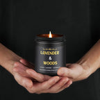 Scented Candles for Men, 4 Pack Mens Candle Gift Set, Relaxation Candles for Home Scented, 28oz Soy Wax Aromatherapy Candles of Lavender/Patchouli/Sandalwood/Smoke & Vanilla