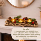 Marco Paul Christmas Decorations Room Decor, Candle Holder, Indoor Ornaments for Home, Christmas Table Centrepiece, Dinner Set, Kitchen Light, Table Decorations Centrepiece