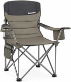 OUTSIDER Oversized Camping Folding Chair, Heavy Duty 500 LBS Portable Foldable Outdoor Chair Camp Chair with Cup Holder and Cooler Bag, Bottle Opener for Camping, Travel, Backpacking,Lawn, Patio