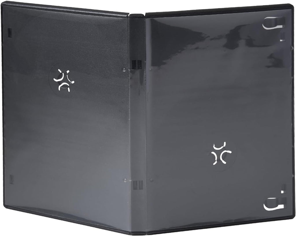 Progo Premium 14mm Standard Size 6-Disc DVD Case with Clear Sleeve - Space Saving Storage Solution for Blu-ray Discs, DVDs and CDs (5 pcs)