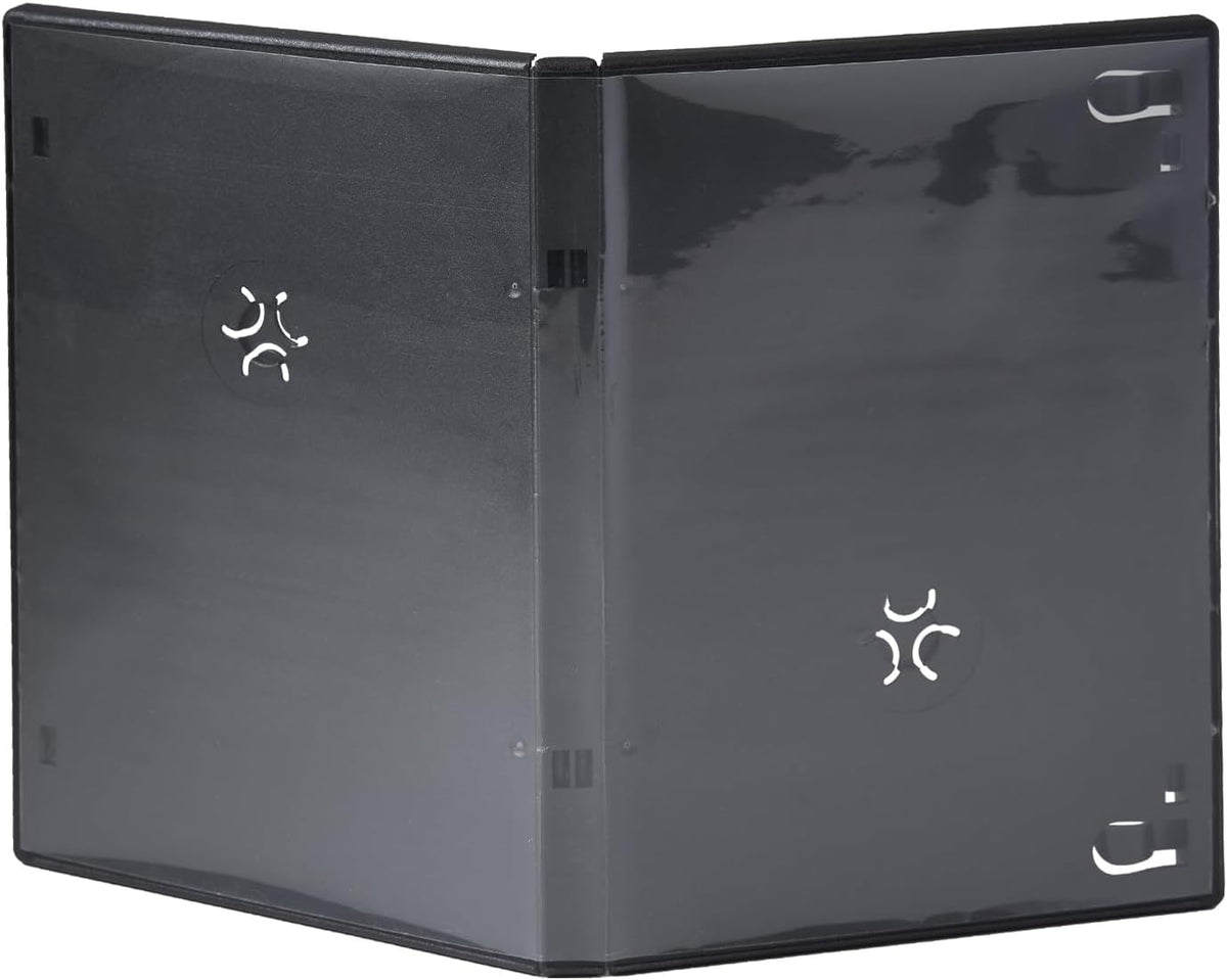 Progo Premium 14mm Standard Size 6-Disc DVD Case with Clear Sleeve - Space Saving Storage Solution for Blu-ray Discs, DVDs and CDs (5 pcs)