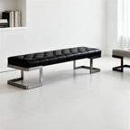 Modern Leather Bed end Stool Bedroom Dressing Room Living Shoe Changing Entryway(XS)