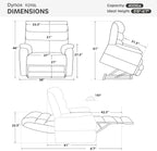 DYNOX 400 LBS Genuine Leather Big Tall Man Large-Wide Power Dual Motor Lift Recliners Chairs for Elderly, Lay Flat with Heat, Massage & Extended Footrest(9298L,Camel)