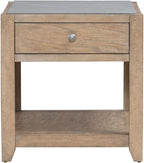 Liberty Furniture Millstone End Table with Unique Tile Top for Living Room - Nutmeg Oak Wood