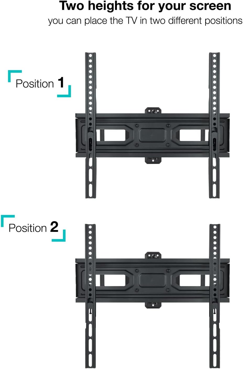 TOOQ LP7846TN-B Wall Mount Bracket for Screens 32" to 70" Black