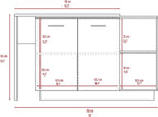 1-Drawer 3-Division Kitchen Island White with Particle Board | Modern kitchen island with 1 drawer and 5 shelves for storage and display