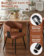 Dining Chairs Set of 4, Modern Faux Leather Kitchen Chairs