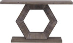 Modern Entryway Table with Innovative Hollow Hexagon Leg Structure and Premium Fir Veneer Finish for Sophistication,Suitable for Hallway, Entryway, Living Room