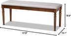 Baxton Studio Giovanni Modern and Contemporary Grey Fabric Upholstered and Walnut Brown Finished Wood Dining Bench