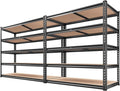 REIBII 2000LBS Garage Shelving Heavy Duty 72''H Storage Shelves 5 Tier Heavy Duty Shelving, Adjustable Metal Shelves for Basement Pantry 35.5" W x72 H x 15.8" D, 2 Pack