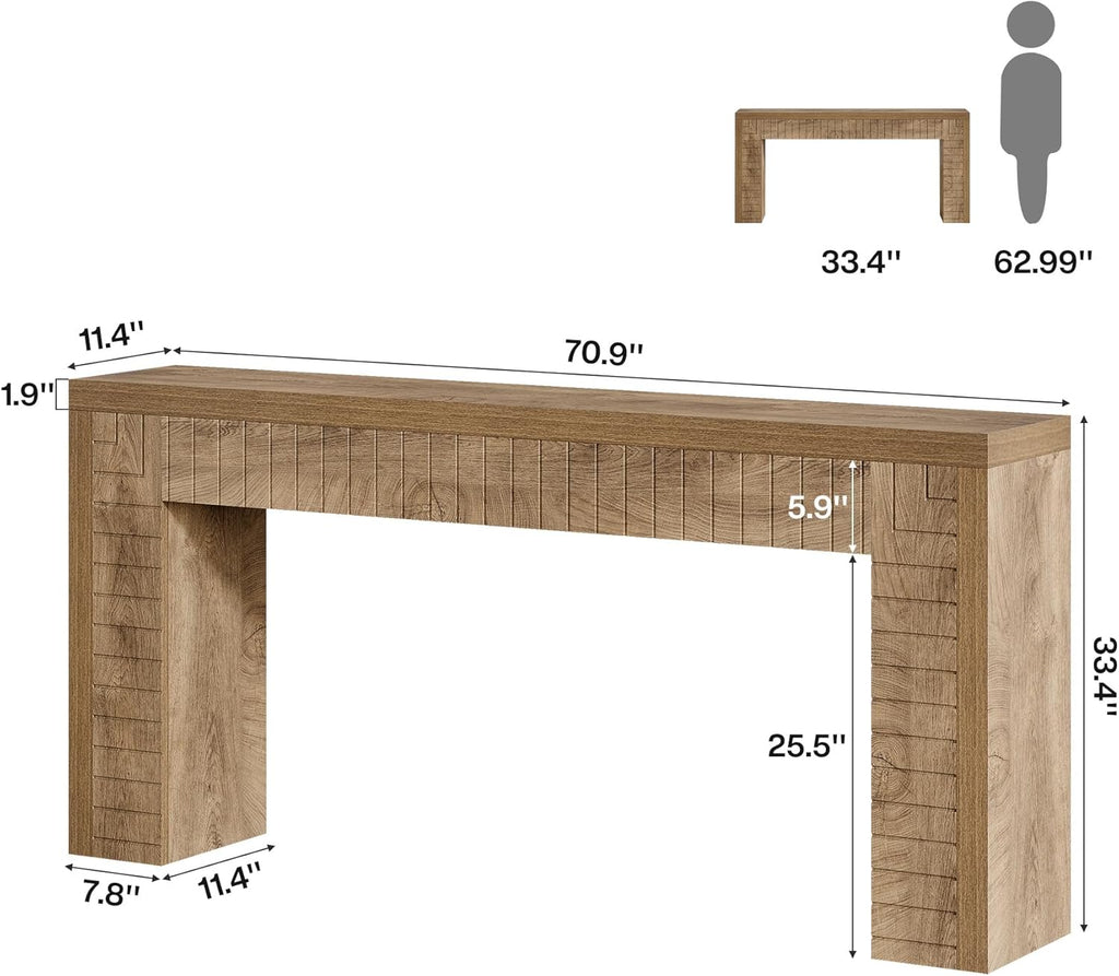 Tribesigns 70.9-Inch Extra Long Console Table for Entryway, Narrow Sofa Table Behind Couch, Suitable for Hallway, Foyer, Living Room