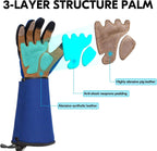 Vgo... Gardening Gloves Unisex,Safety Work Gloves,Long Sleeves Gauntlet,Puncture Proof,Touchscreen(Size S,Blue,SL7496)