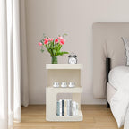 Modern Side Table for Couch, End Tables for Small Spaces, Metal nightstand, Accent Desks with Storage for Living Room, Office, Bedroom, and Cloakroom