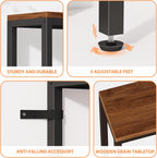 Bathola 71'' Behind Couch Table with 2 Outlets, Sofa Tables Narrow Long | 5.9" Wide Console Table Behind Couch with 6 AC & 4 USB, Wood Couch Table Behind Sofa for Living Room, Bedroom, Hallway, Brown