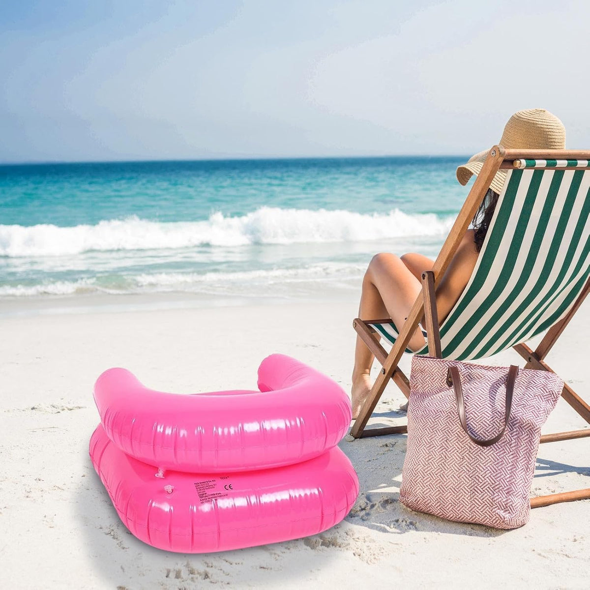 Inflatable Chair, Waterproof PVC Blow Up Chairs with 2 Air Vents, Portable Swimming Aider, Floating Seat for Boys Girls, Air Couches for Camping