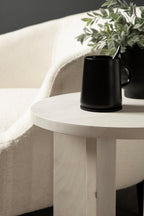 Kate and Laurel Sureda Modern Wooden Oval Side Table; 20 x 16 x 22; Bleached Wood; Transitional Wood End Table for Use as Bedroom Nightstand or Living Room Plant Stand Table