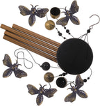 Garden Bee Wind Chimes Outdoor Indoor Decor - with 4 Tubes 4 Bells 5 Bees Wind Chime, Mobile Romantic Bee Wind Catcher, Bees Windchimes for Home, Mom Gifts, Balcony, Tree, Festival, Garden Decoration