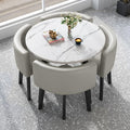 Office Reception Room Club Table and Chair Set, Home Living Room Kitchen Leisure Table, Tea Shop Coffee Shop Dessert Shop Negotiation Room Reception Room Restaurant Bar Terrace(Light Gray)