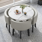 Office Reception Room Club Table and Chair Set, Home Living Room Kitchen Leisure Table, Tea Shop Coffee Shop Dessert Shop Negotiation Room Reception Room Restaurant Bar Terrace(Light Gray)