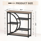 Snughome Entryway Table, Narrow Console Table, Industrial Sofa Table with 5 Tier Storage Shelves, Entrance Table for Hallway, Behind The Couch, Living Room, Foyer, Grey