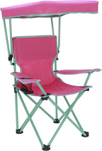 Canopy Chair with Safety Lock, Pink/Green, 125 lb. Capacity