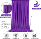 10 x 7 Feet Purple Backdrop Curtain for Partie, Background Curtains for Photoshoot, Birthday, Wedding, Halloween, Thanksgiving, Christmas, New Year Party Decorations 5Ft x 7Ft, 2 Panels