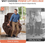 Power Lift Recliner Chair for Elderly with 8-Points Massage and Heat