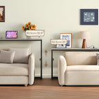 HOOBRO Narrow Console Table with Charging Station, Adjustable Height Sofa Table (25''-32.9''), Slim Behind Couch Table for Small Spaces, Entryway, Living Room, 39.4" Greige BG95UXG01