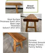 Wood Dining Bench Farmhouse Style Wooden Bench Indoor Kitchen Bench for Living Room Hallway Bedroom.(31.5x10.24x17.72in)