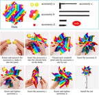 6Pcs Sparkly Pinwheels for Yard and Garden, Reflective Colorful Wind Spinners Yard Decorations Outdoor Windmill, 9.5in Garden Pinwheels to Scare Birds